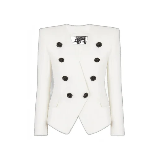 8-Button Double Crepe Jacket