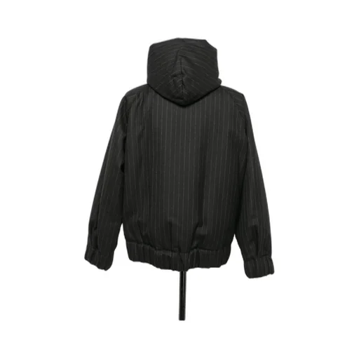 Hoodie Sacai Pinstriped Zip-Up Hooded Jacket