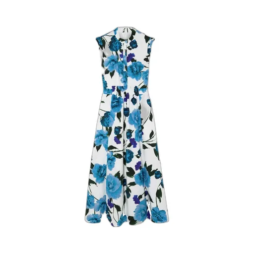 Floral-Print Cotton Midi Dress