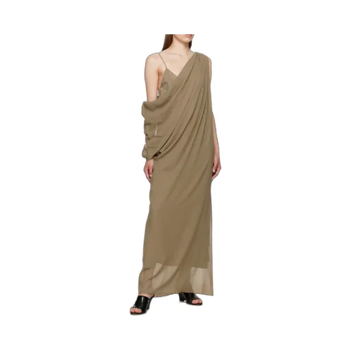 Khaite Taj Asymmetric Chiffon Maxi Dress