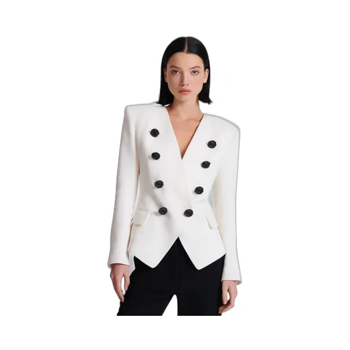 8-Button Double Crepe Jacket