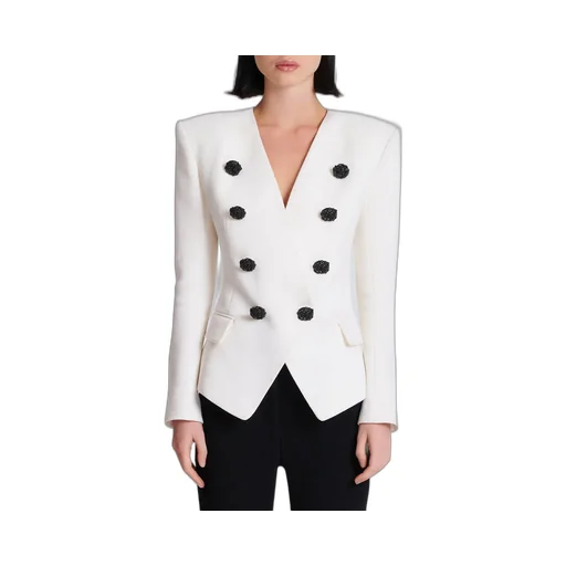 8-Button Double Crepe Jacket