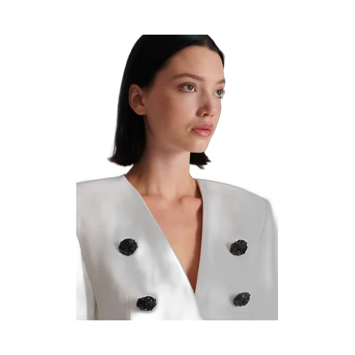8-Button Double Crepe Jacket