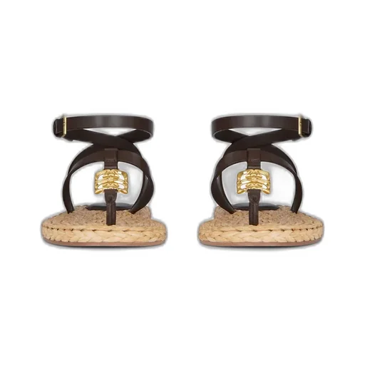 Givenchy 4G Plaque Raffia Sandals