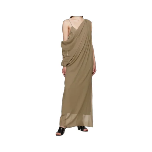 Khaite Taj Asymmetric Chiffon Maxi Dress