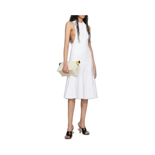 Jacquemus La Robe Favola Flared Halter Dress