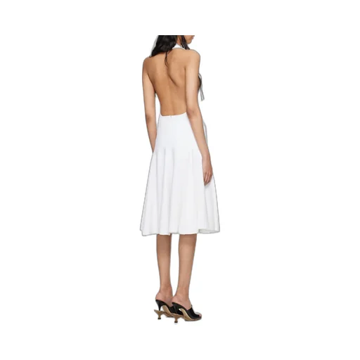 Jacquemus La Robe Favola Flared Halter Dress