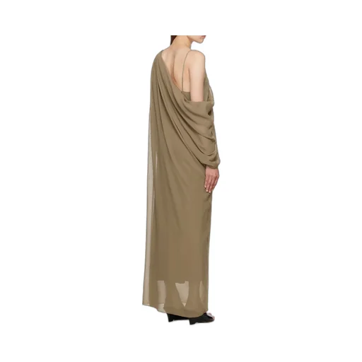 Khaite Taj Asymmetric Chiffon Maxi Dress