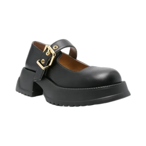 Marni Buckle Detailed Platform Mary Janes