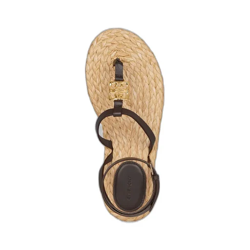 Givenchy 4G Plaque Raffia Sandals