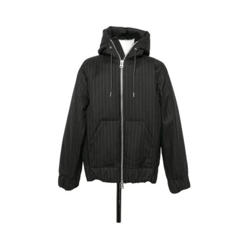 Hoodie Sacai Pinstriped Zip-Up Hooded Jacket