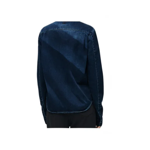 Pleated Shirt In Denim