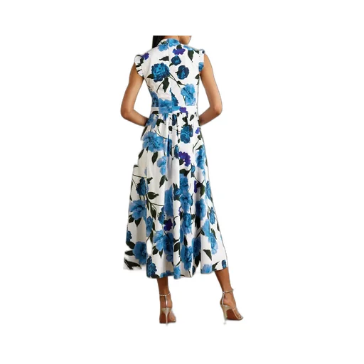 Floral-Print Cotton Midi Dress
