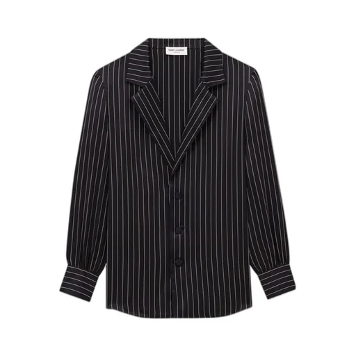 Saint Laurent Striped Single-Breasted Pajama Shirt