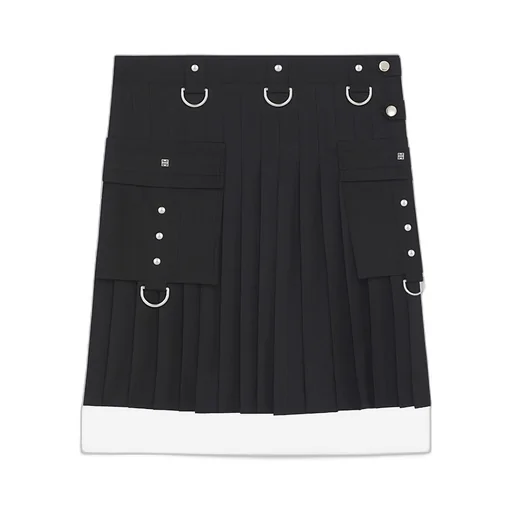Givenchy High-Waisted Pleated Kilt Skirt