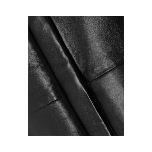Digging And Cutting Design Leather Blouse