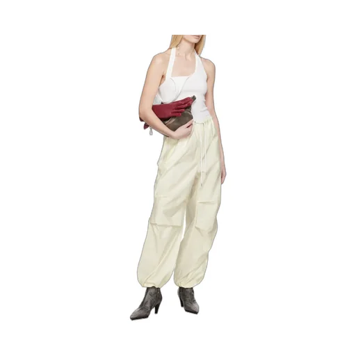 Drawstring Wide-Leg Trousers