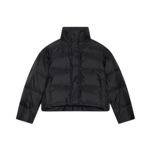 Piumino Allover Logo Bb Puffer Da Donna In Nero