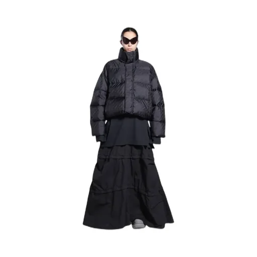 Piumino Allover Logo Bb Puffer Da Donna In Nero