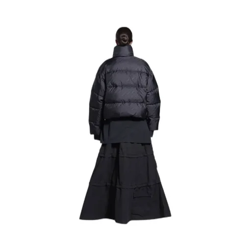 Piumino Allover Logo Bb Puffer Da Donna In Nero
