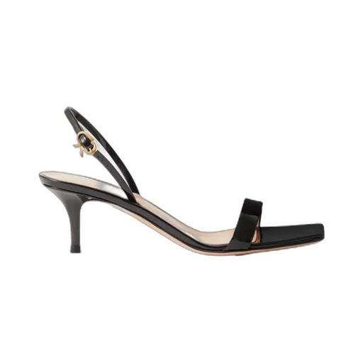 Logo Clasp High-Heeled Sandals