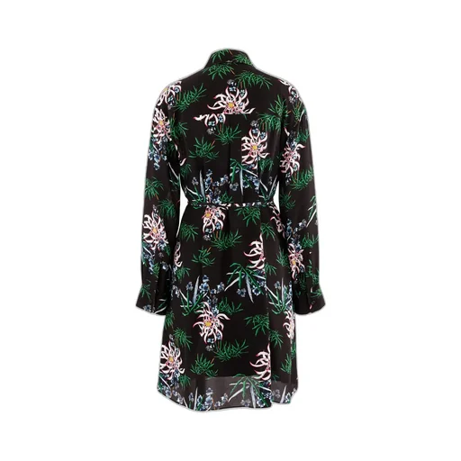 Foliage Print Shirt Dress