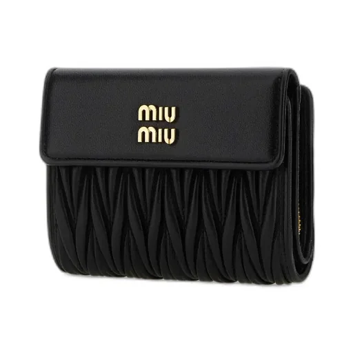 Logo-Lettering Matelassé Wallet