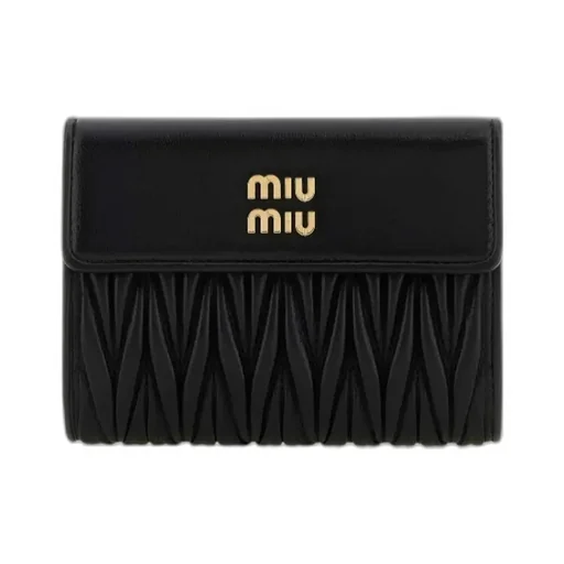 Logo-Lettering Matelassé Wallet