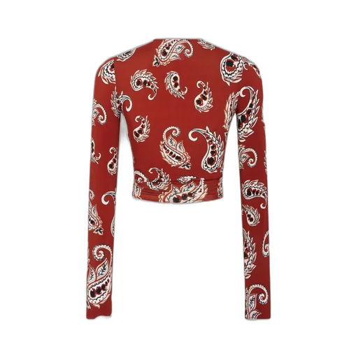 Paisley-Print Cropped Top