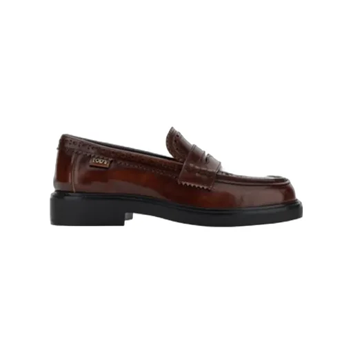Tod's Brogue-Trim Almond Toe Loafers