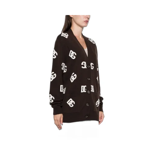 Dolce & Gabbana Dg Monogram V-Neck Cardigan