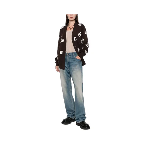 Dolce & Gabbana Dg Monogram V-Neck Cardigan