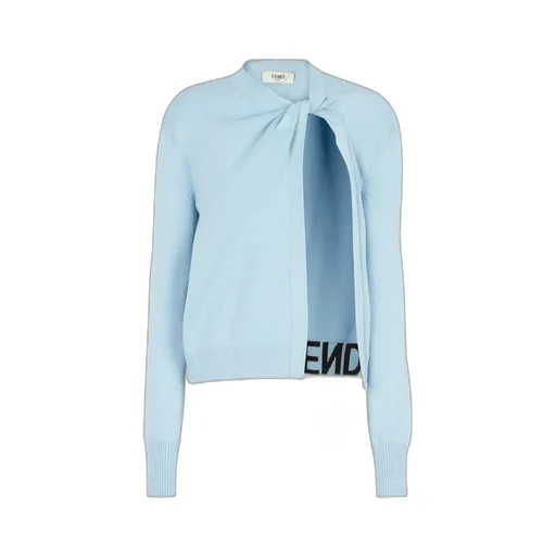 Fendi Twist Detailed Knit Cardigan