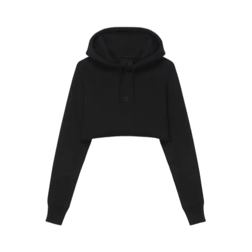 Cropped Hoodie In Cotton