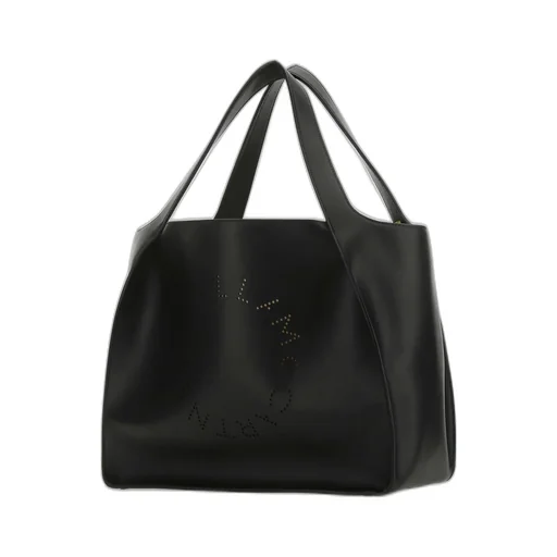 Stella Mccartney Logo Perforated Open Top Tote Bag