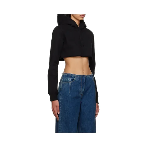 Cropped Hoodie In Cotton