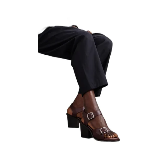 90Mm Leather Sandals