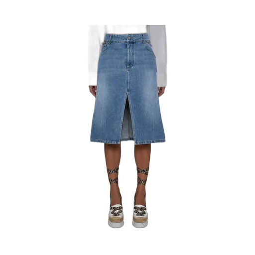 Stella Mccartney Front Slit Denim Skirt