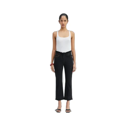 Jacquemus Frayed Cropped Jeans