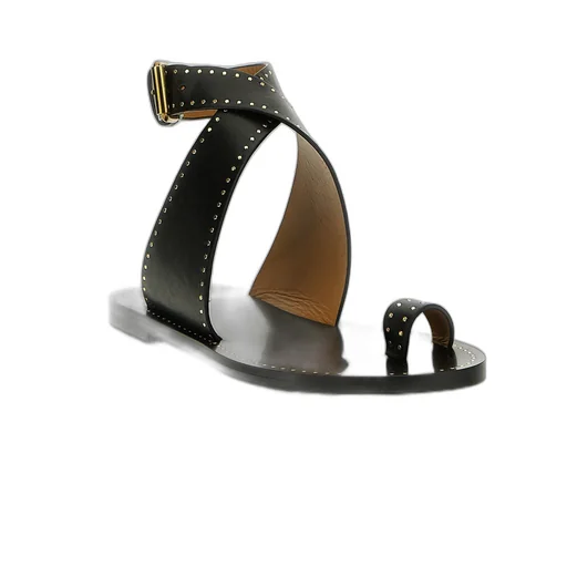 Isabel Marant Cross-Strap Studded Open-Toe Sandals
