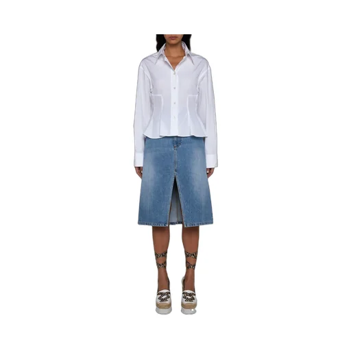 Stella Mccartney Front Slit Denim Skirt