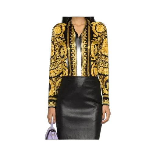 Versace Heritage Barocco-Printed Long-Sleeved Shirt