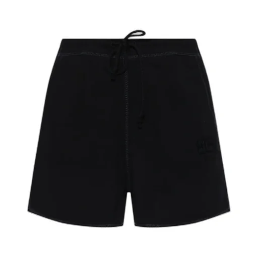 Ganni Logo-Embroidered Drawstring Shorts