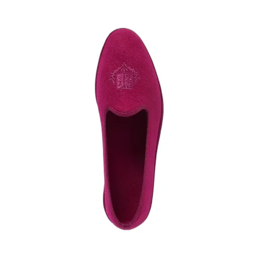 Venice Embroidered Cashmere Flat Shoes