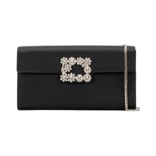 Roger Vivier Flower Buckle Envelope Flap Crossbody Bag