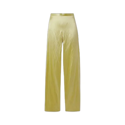 Rogina Metallic Pleated Wide-Leg Casual Pants