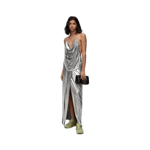Draped Skirt In Laminated Jersey
