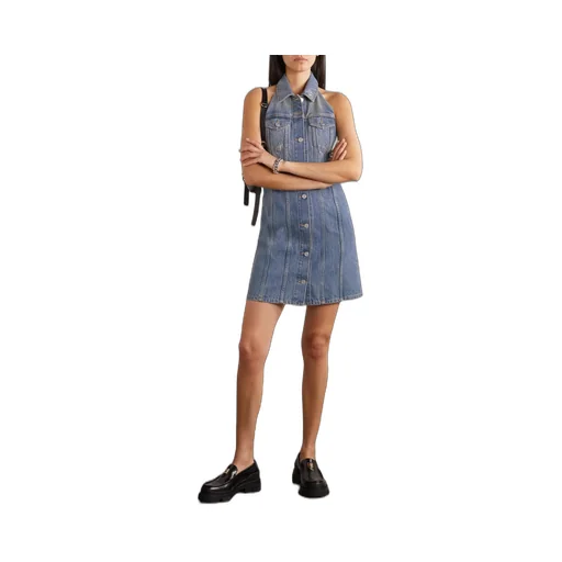 Denim Hanging Neck Dress
