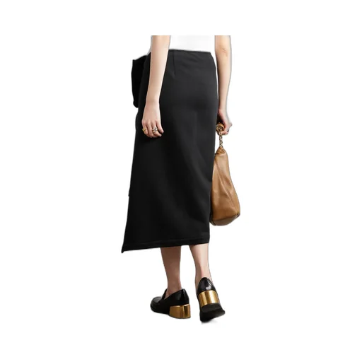 Ruffle-Trim Cotton Midi Skirt