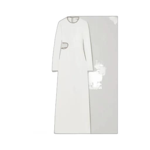 Digging, Cutting And Embellished Dress